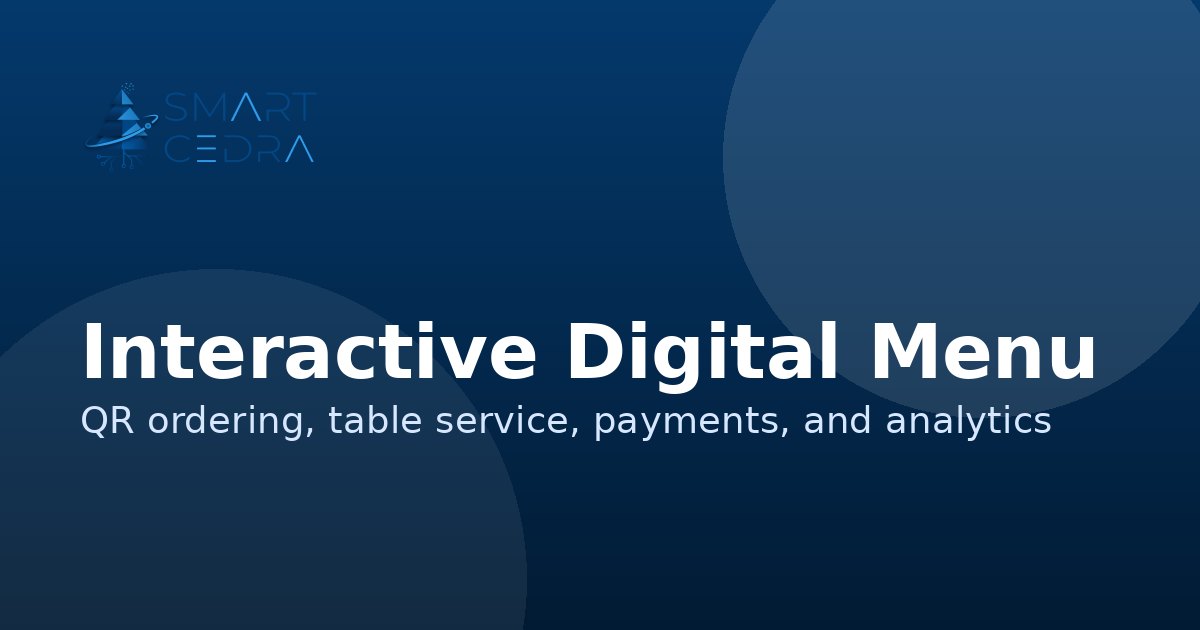 Interactive Digital Menu System | Smart Cedra